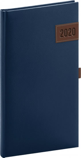 Diář 2020 - Tarbes - kapesní, modrý, 9 × 15,5 cm