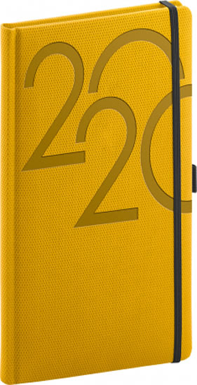Diář 2020 - Ajax - kapesní, zlatý, 9 × 15,5 cm