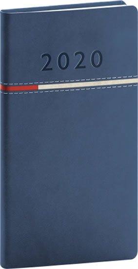 Diář 2020 - Tomy - kapesní, modročervený, 9 x 15,5 cm