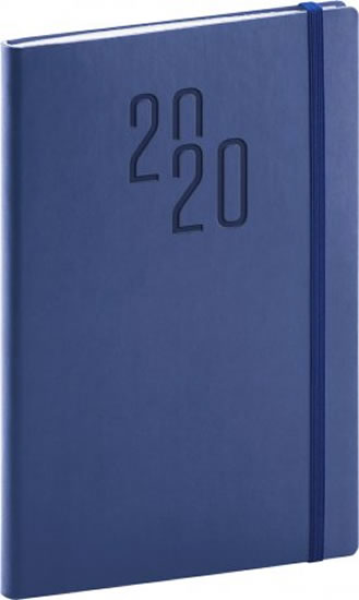 Diář 2020 -  Soft - týdenní, modrý, 15 × 21 cm