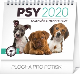 Stolní kalendář Psy – s menami psov 2020
