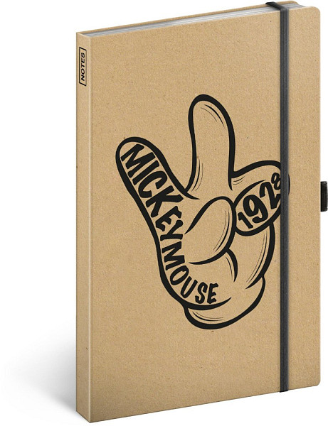NOTIQUE Notes Mickey Craft linkovaný, 13 x 21 cm