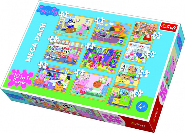 Puzzle Prasátko Peppa 10v1