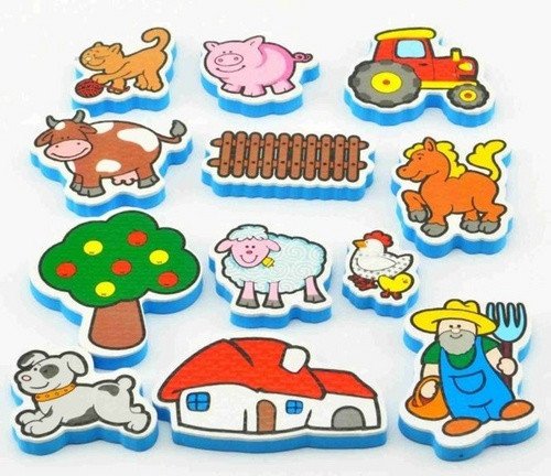 Vodolepky Moje první zvířátka farma se síťkou 12ks v krabici