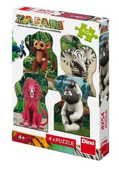 Puzzle 4x54 Zafari Zoomba a kamarádi