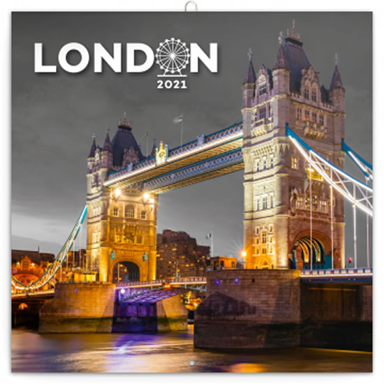 Kalendář 2021 poznámkový: Londýn, 30 × 30 cm