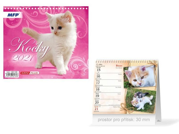 Mini Kočky - stolní kalendář 2021