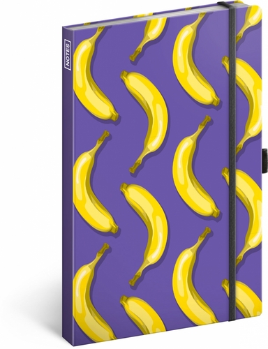 Notes - Banány, linkovaný, 13 × 21 cm