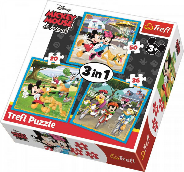 Puzzle Mickey Mouse a přátelé 3v1