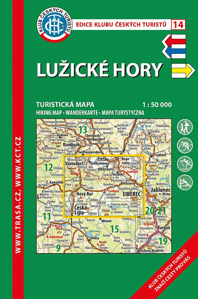 KČT 14 Lužické hory 1:50 000 / turistická mapa