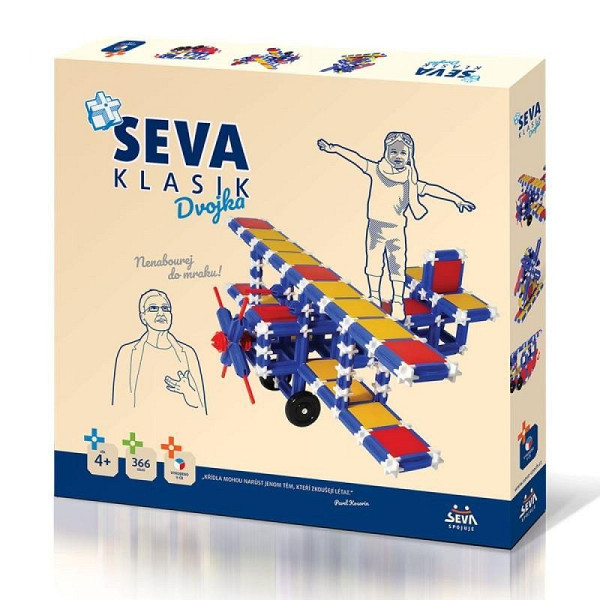 Stavebnice Seva Klasik Dvojka plast 366 ks v krabici