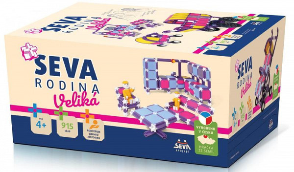 Stavebnice SEVA Rodina Veliká plast 915 ks