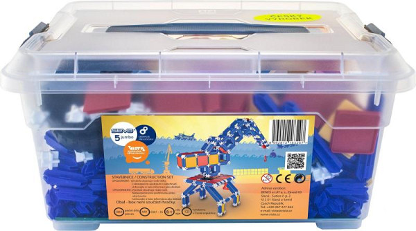 Stavebnice SEVA 5 Jumbo plast 1064 ks v plastové krabici