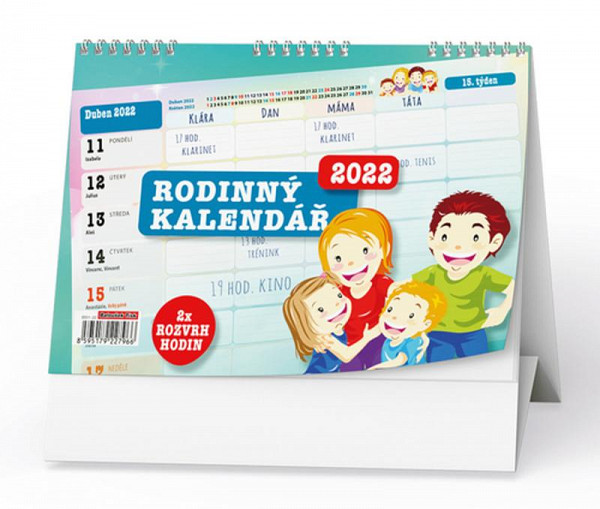 Rodinný kalendář 2022 - stolní kalendář