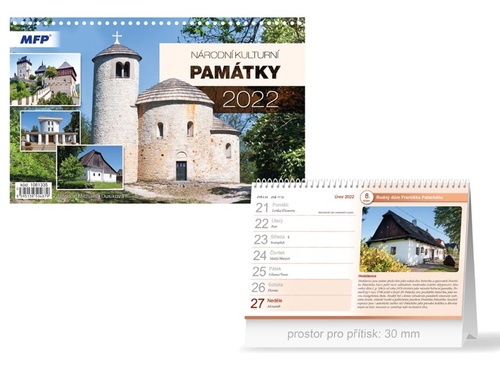 Národní kulturní památky 2022 - stolní kalendář