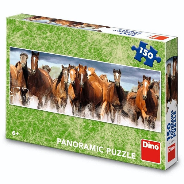 Puzzle 150 Koně ve vodě panoramic