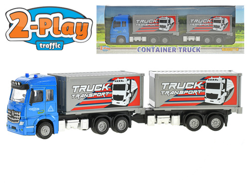 Auto přepravní kov na zpětný chod s přívěsem 2-Play v krabičce