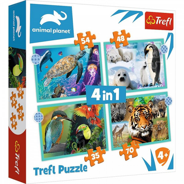 Puzzle Animal Planet: Záhadný svět zvířat 4v1