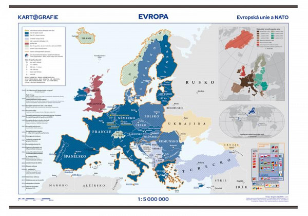 Evropská unie školní nástěnná mapa