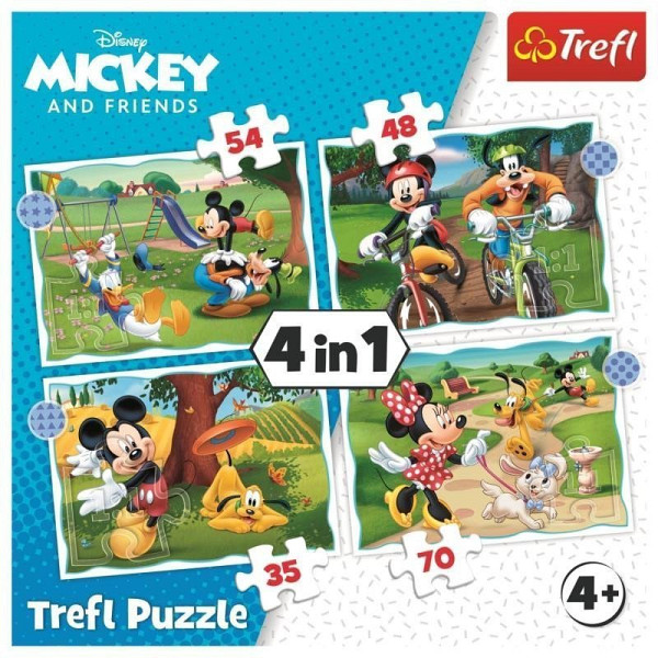 Puzzle Mickey Mouse: Krásný den 4v1