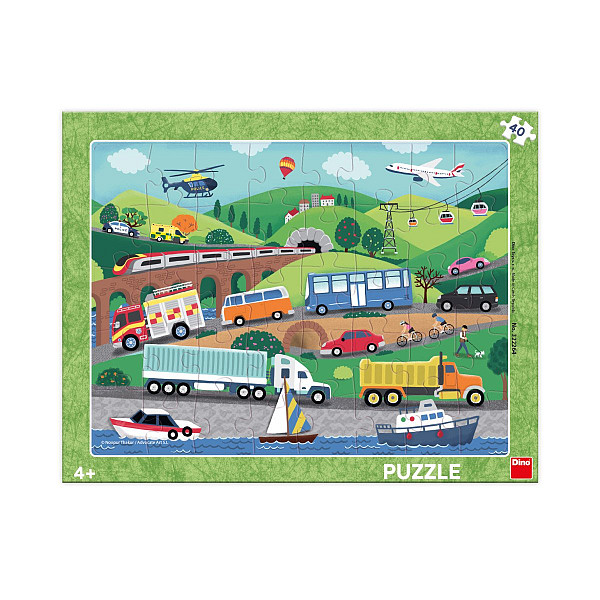 Puzzle 40 Dopravní prostředky deskové