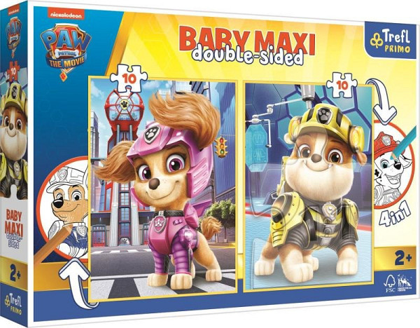 Oboustranné puzzle Tlapková patrola: Sky a Rubble BABY MAXI