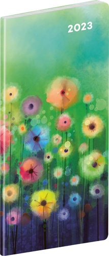 Vreckový diár Krajina 2023, plánovací mesačný, 8 × 18 cm