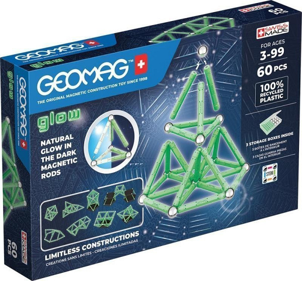 Stavebnice Geomag Glow 60 pcs