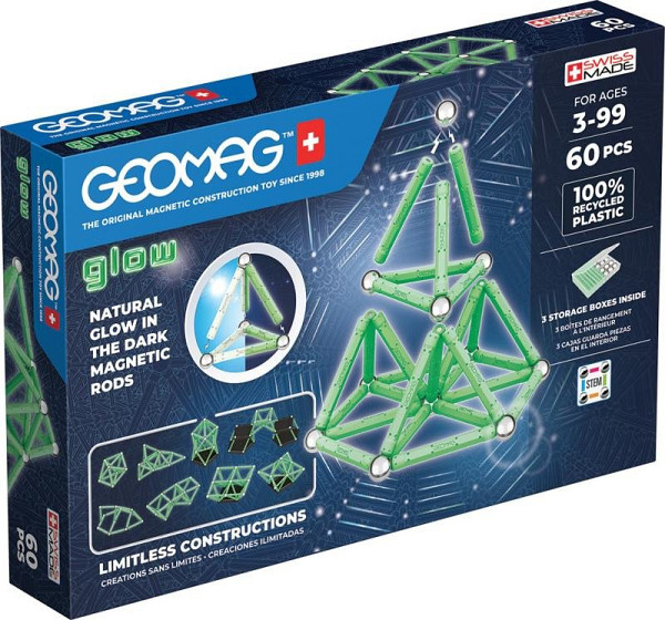 Stavebnice Geomag Glow 60 pcs