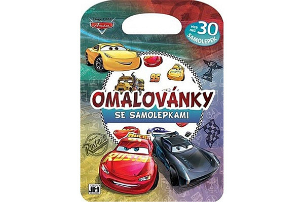 Omalovánky se samolepkami Auta