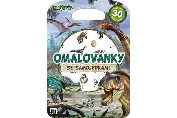Omalovánky se samolepkami Dino