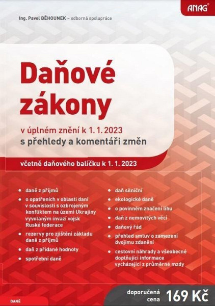 Daňové zákony v úplném znění k 1. 1. 2023