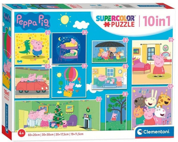 Puzzle Prasátko Peppa 10v1