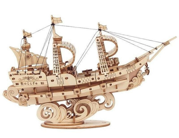 Dřevěné 3D puzzle Plachetnice