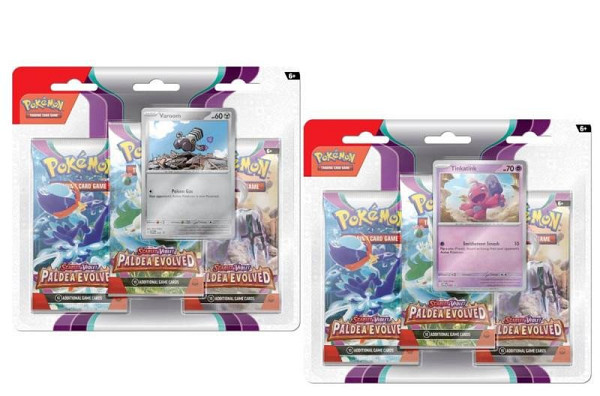 Pokémon TCG SV02 Paldea Evolved - 3 Blister Booster