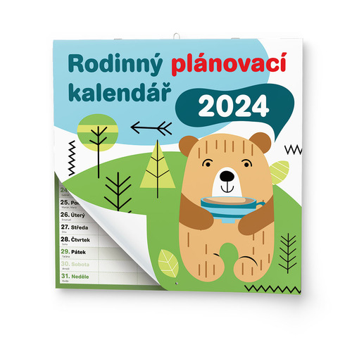Rodinný plánovací kalendář 2024 - nástěnný kalendář