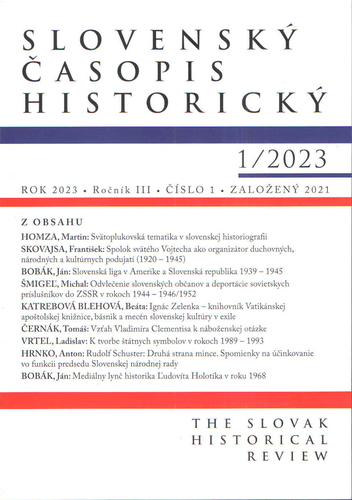 Slovenský časopis historický  1/2023