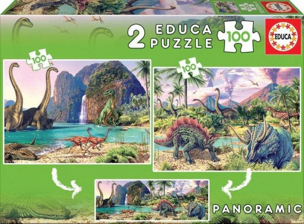 Puzzle Panorama Dinosauří svět