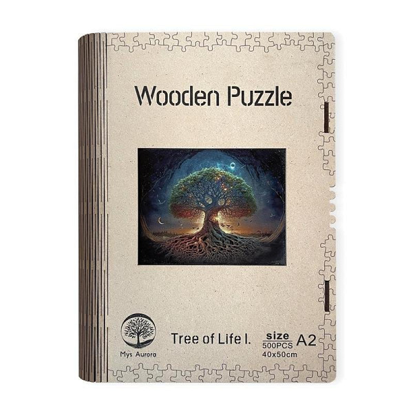 Dřevěné puzzle Strom života A2