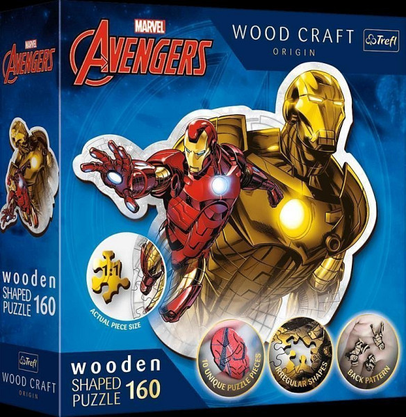 Wood Craft Origin puzzle Odvážný Iron Man