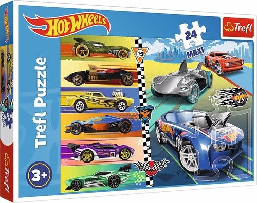 Puzzle Autíčka Hot Wheels MAXI 24 dílků