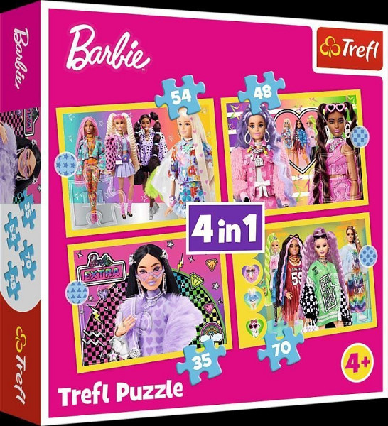 Puzzle Veselý svět Barbie 4v1