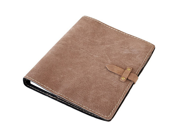 Diář A5 s nýty D32 Hnědý semiš