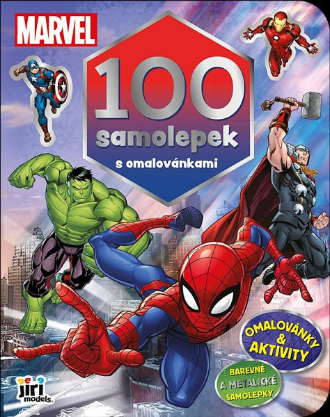 100 samolepek s omalovánkami Marvel