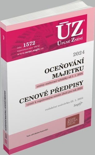 ÚZ 1572 Oceňování majetku, Cenové předpisy, 2024
