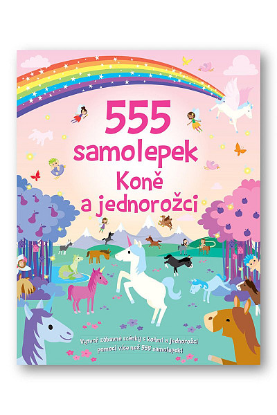 555 samolepek Koně a jednorožci