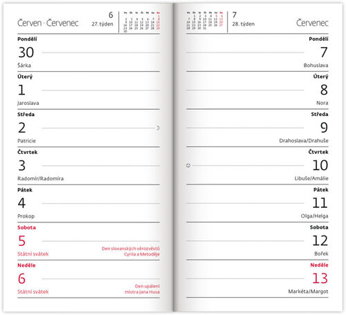 Diář 2025 Napoli design 6, čtrnáctidenní