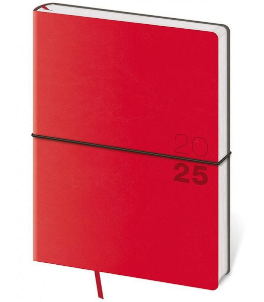 Diář 2025 Flexio týdenní A5 červená
