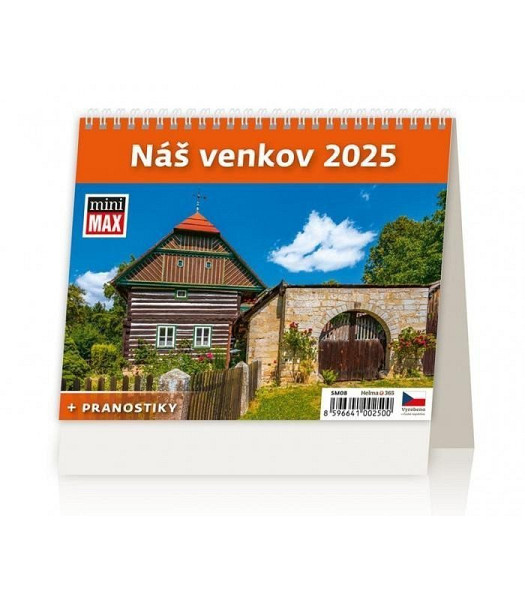 Kalendář stolní 2025 - MiniMax Náš venkov + pranostiky