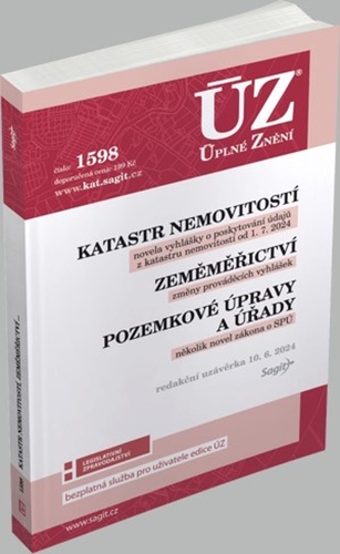 ÚZ 1598 Katastr nemovitostí, Zeměměřictví, Pozemkové úpravy a úřady